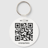 QR-Code Orangutan Schlüsselanhänger (Vorderseite)