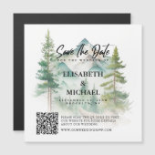 QR-Code Outdoor Save the Date Hochzeit Magneteinladung (Vorne/Hinten)