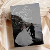 QR Code Paare Dusche mit schwarzem und weißem hand Einladung