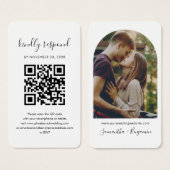 QR Code Paare Foto UAWG Wedding Enclosure Card (Vorne & Hinten)