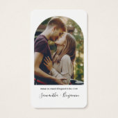 QR Code Paare Foto UAWG Wedding Enclosure Card (Rückseite)