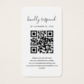 QR Code Paare Foto UAWG Wedding Enclosure Card (Vorderseite)