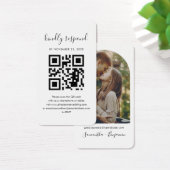 QR Code Paare Foto UAWG Wedding Enclosure Card (Schreibtisch)