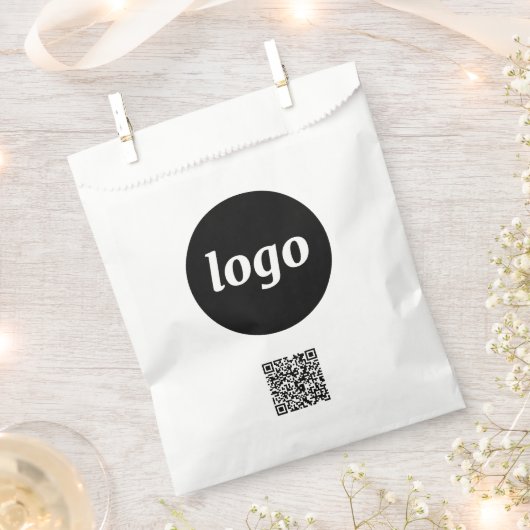 QR-Code-Papiertasche für einfache Logokombinatione Geschenktütchen (Ausgeschnitten)