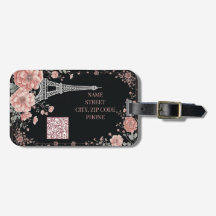 QR-Code Paris Eiffelturm Rosa Shabby Chic Dekor 