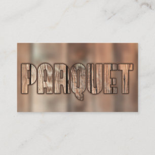 QR-Code Parkett mit rustikalem Holzstil Visitenkarte