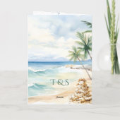 QR-Code-Pass Mexiko-Beach-Hochzeitsziel Einladung (Rückseite)