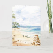 QR-Code-Pass Mexiko-Beach-Hochzeitsziel Einladung (Rückseite)