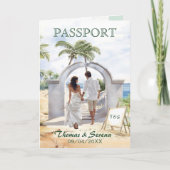 QR-Code-Pass Mexiko-Beach-Hochzeitsziel Einladung (Vorderseite)