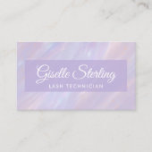 QR Code Pastel Opal Holographic Visitenkarte (Vorderseite)