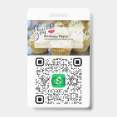 QR Code Payment Process ID Abzeichen Ausweis (Vorderseite)