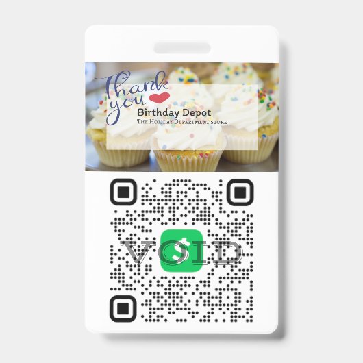 QR Code Payment Process ID Abzeichen Ausweis (Vorderseite)