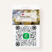 QR Code Payment Process ID Abzeichen Ausweis (Vorderseite)