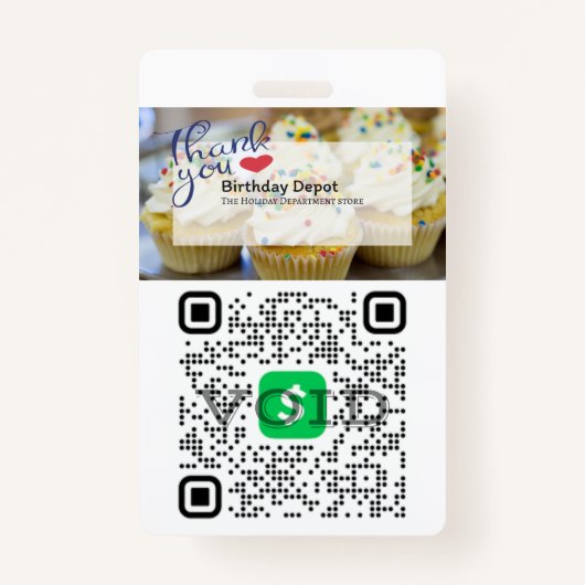 QR Code Payment Process ID Abzeichen Ausweis (Vorderseite)