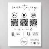 QR Code Payment - Scan to Pay Business Logo Poster (Vorne)