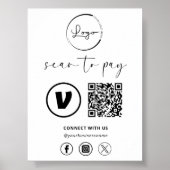 QR Code Payment - Scan to Pay Business Logo Poster (Vorne)
