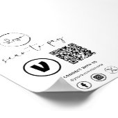 QR Code Payment - Scan to Pay Business Logo Poster (Ecke)