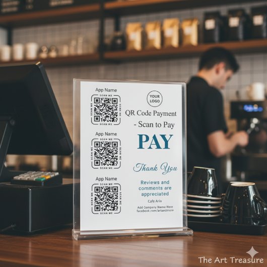 QR Code Payment - Scan to Pay Business Logo Poster