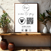 QR Code Payment - Scan to Pay Business Logo Poster