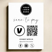 QR Code Payment - Scan to Pay Business Logo Poster