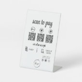 QR Code Payment - Scan to Pay Business Logo Sockelschild (Vorderseite)