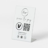 QR Code Payment - Scan to Pay Business Logo Sockelschild (Vorderseite)