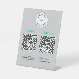 QR Code Payment - Scan to Pay Business Logo Sockelschild