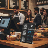 QR Code Payment - Scan to Pay Business Logo Sockelschild