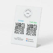 QR Code Payment - Scan to Pay Business Logo Sockelschild (Vorderseite)