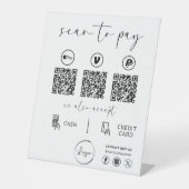 QR Code Payment - Scan to Pay Business Logo Sockelschild (Vorderseite)