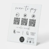 QR Code Payment - Scan to Pay Business Logo Sockelschild (Vorderseite)