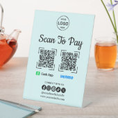 QR Code Payment Scan zur Bezahlung des Venmo Cash  Sockelschild (In Situ)