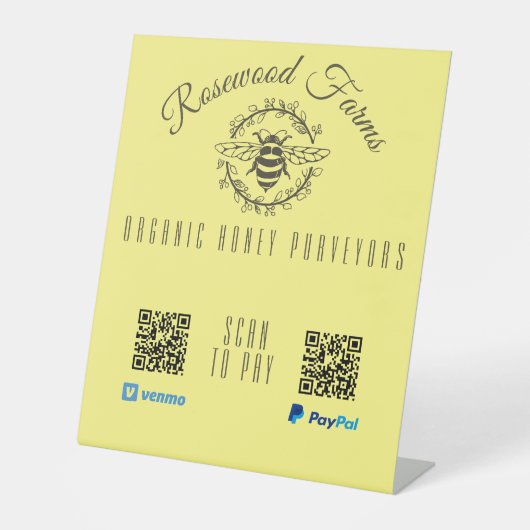 QR Code Payment Sockelschild (Vorderseite)