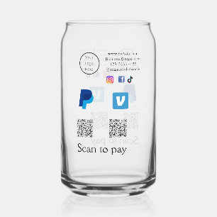 QR-Code PayPal Venmo scannen zahlen hinzufügen Soc Dosenglas