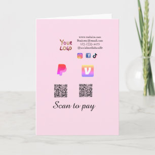 QR-Code PayPal Venmo scannen zahlen hinzufügen Soc Karte