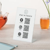 QR Code Pedestal Sign Sockelschild (In SItu)