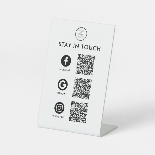 QR Code Pedestal Sign Sockelschild (Vorderseite)