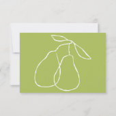 QR Code Perfect Pear Illustration Brautparty RSVP Karte (Rückseite)