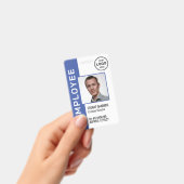 QR Code Periwinkle Corporate Logo Foto Mitarbeiter Ausweis (Handheld)