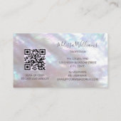 QR-Code | Perlmutt Visitenkarte (Rückseite)