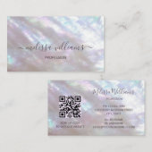 QR-Code | Perlmutt Visitenkarte (Vorne/Hinten)