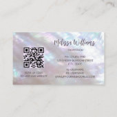 QR-Code | Perlmutt Visitenkarte (Rückseite)