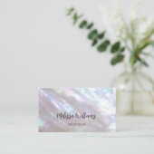 QR-Code | Perlmutt Visitenkarte (Stehend Vorderseite)