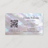 QR-Code | Perlmutt Visitenkarte (Rückseite)