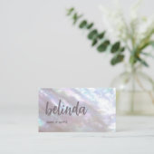 QR-Code | Perlmutt Visitenkarte (Stehend Vorderseite)