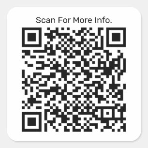QR-Code Personalisiert-Quadrat-Aufkleber Quadratischer Aufkleber