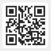 QR-Code Personalisiert Quadratischer Aufkleber (Vorderseite)