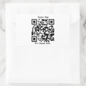 QR-Code personalisiert Rechteckiger Aufkleber (Tasche)