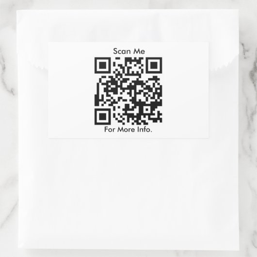 QR-Code personalisiert Rechteckiger Aufkleber (Tasche)
