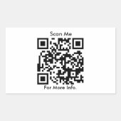 QR-Code personalisiert Rechteckiger Aufkleber (Vorderseite)